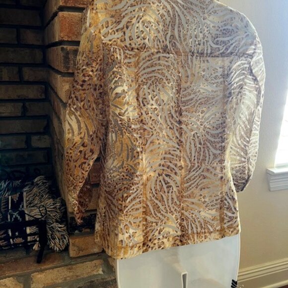 Sheer Button-down Shirt or Jacket - Picture 7 of 10